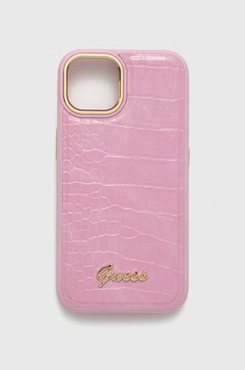 Puzdro na mobil Guess iPhone 14 6,1'' ružová farba