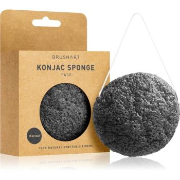 BrushArt Home Salon Konjac sponge jemná exfoliačná hubka na tvár Charcoal 4 g