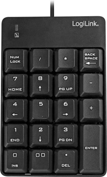 LogiLink ID0184 USB číselná klávesnica  čierna