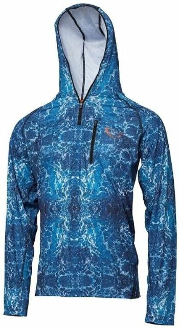 Savage Gear Tričko Savage Salt UV Hoodie Sea Blue Sea Blue 2XL