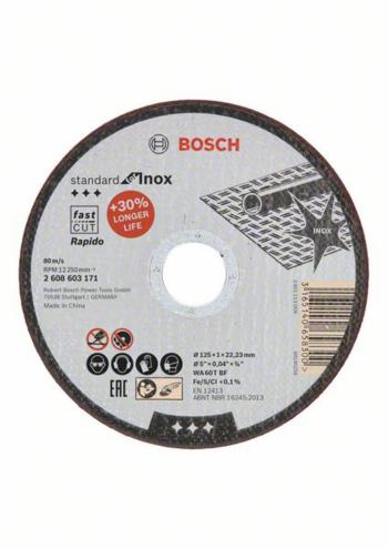Bosch Accessories WA 60 T BF 2608603171 rezný kotúč rovný  125 mm 22.23 mm 1 ks