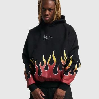 Mikina Karl Kani Small Signature Flame Os Hoodie black - S