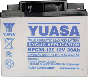 Yuasa NPC38-12 NPC38-12 olovený akumulátor 12 V 38 Ah olovený so skleneným rúnom (š x v x h) 197 x 170 x 165 mm skrutkov