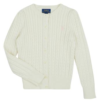 Polo Ralph Lauren  MINI CABLE-TOPS-SWEATER  Vesty bez rukávov/Cardigany Biela