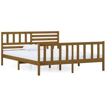 Rám postele medovo hnedý masívne drevo 120 × 200 cm, 3101151