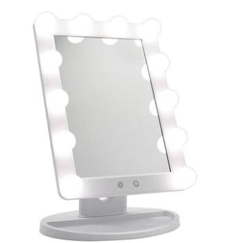 iMirror Hollywood kozmetické Make-Up zrkadlo s LED žiarovkami, biele (IQ00164)