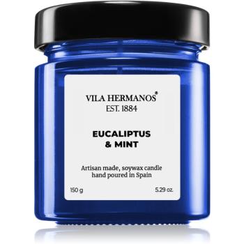 Vila Hermanos Apothecary Cobalt Blue Eucalyptus & Mint vonná sviečka 150 g