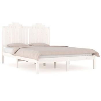 Rám postele biely masívna borovica 140 × 200 cm, 3103779