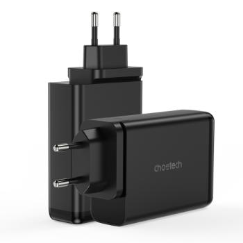 Choetech GaN sieťová nabíjačka 2x USB-C / 2x USB 140W, čierna (PD6005)