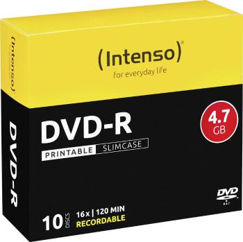 Intenso 4801652 DVD-R 4.7 GB 10 ks SlimCase možnosť potlače