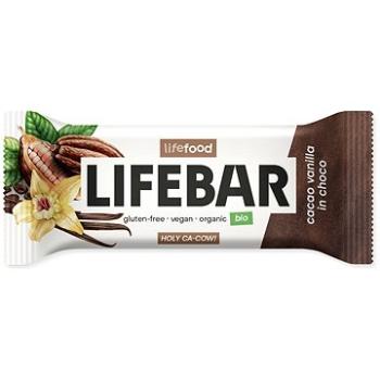 Lifefood Lifebar InChoco S kakaovými bôbmi a vanilkou RAW BIO 40 g (8595657102495)