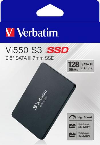 Verbatim SSD 128GB SATA III Vi550 S3 interní disk 2.5&quot;, Solid State Drive