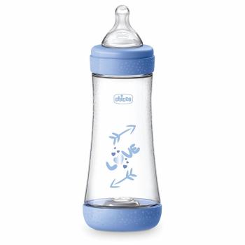 CHICCO Fľaša dojčenská Perfect5 silikón 300ml chlapec