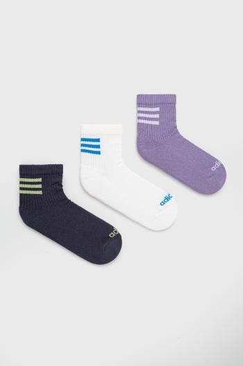 Ponožky adidas (3-pak) HD2213 dámske, fialová farba