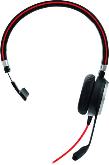 Jabra Evolve 40 MS Mono náhlavná sada mono s USB káblový na ušiach čierna, červená