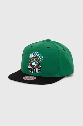 Šiltovka Mitchell&Ness Boson Celtics zelená farba, s nášivkou