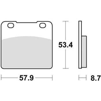 Braking brzdové doštičky (semi-metalická zmes SM1) (2 ks) M501 – 109 (M501-109)