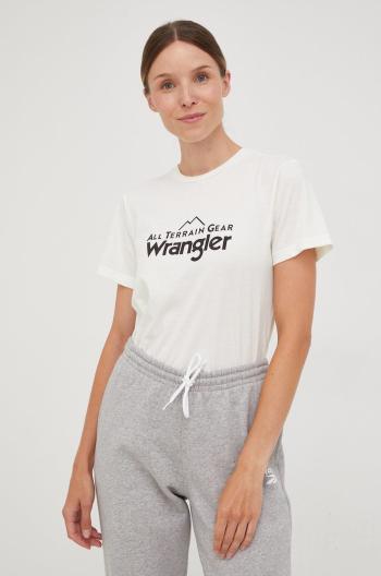 Tričko Wrangler Atg dámske, béžová farba,
