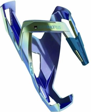 Elite Cycling Custom Race Plus Bottle Cage Shiny Blue Green