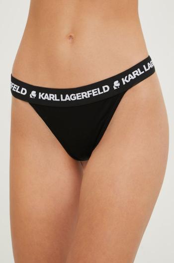Brazílske nohavičky Karl Lagerfeld čierna farba