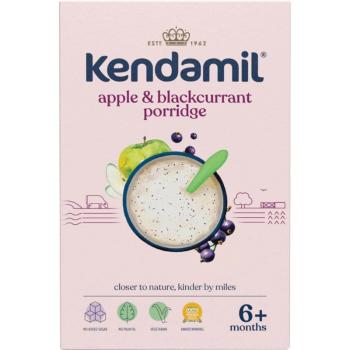 Kendamil Apple & Blackcurrant Porridge mliečna kaša s čiernymi ríbezľami a jablkami 150 g