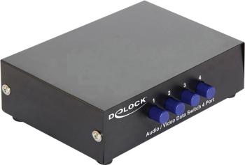 Delock 87637 4 porty kompozitný switch možné použiť obojstranne, kovový ukazovateľ
