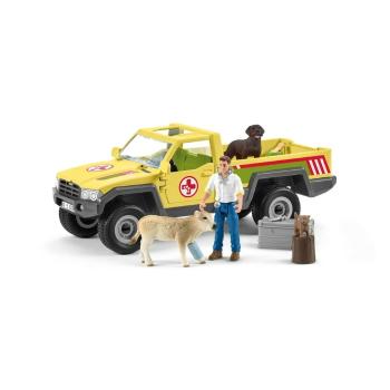 Schleich 42503 Záchranné terénne auto s veterinárom, 28 x 11 x 10,5 cm