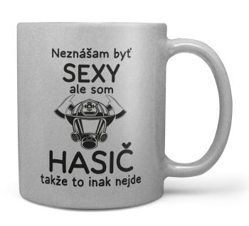 Hrnček Sexy hasič (strieborný) (Náplň hrnčeka: Žiadna)