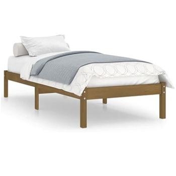 Rám postele medovo hnedý masívne drevo 90 × 190 cm jednolôžko, 809985