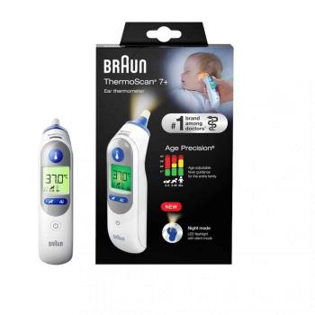 Braun Thermoscan 7+ Irt6525 Ušný Teplomer So Systémom "Age Precision", S Osvetlením