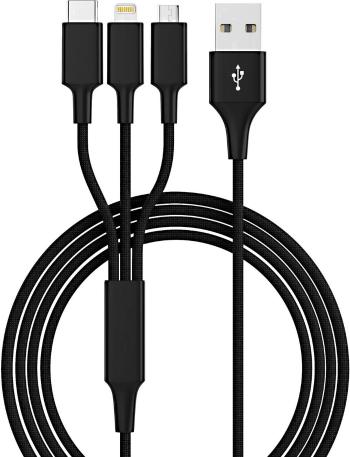 USB 2.0, Apple iPad / iPhone / iPod, USB 3.0 prepojovací kábel  1.20 m čierna