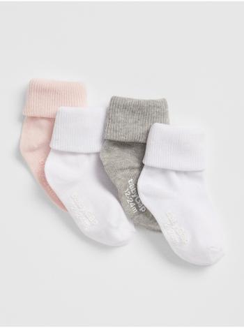 Detské ponožky roll crew socks, 4 páry Farebná