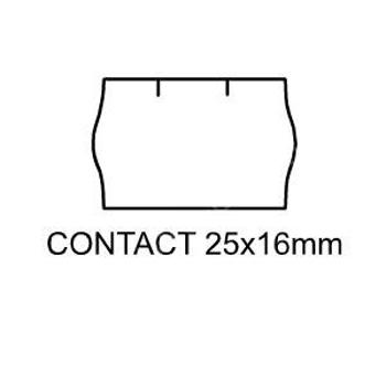 Etikety Contact 25x16mm biele oblé