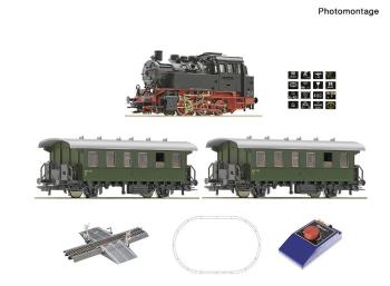 Roco 51161 Analógová štartovacia súprava H0 pre parnú lokomotívu radu 80 s osobným vlakom