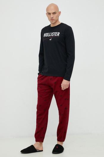 Pyžamo Hollister Co. pánska, červená farba, vzorovaná