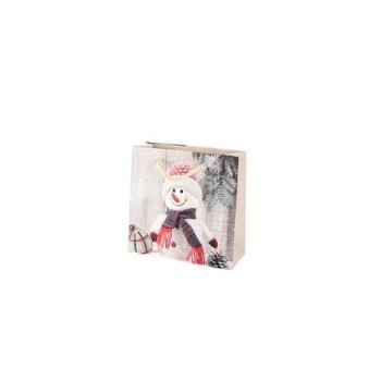 TORO Papierová vianočná dárčeková taška TORO 15x14,5x6cm assort