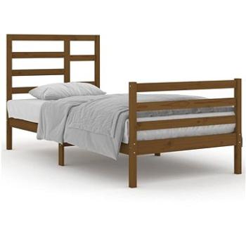 Rám postele medovo hnedý masívne drevo 90 × 200 cm, 3105848