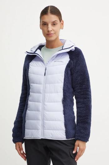 Športová bunda Columbia Powder Lite Sherpa Hybrid fialová farba, 2089521