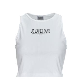 adidas  Crop Top WHITE  Tričká s krátkym rukávom Biela