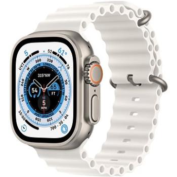 Apple Watch Ultra 49 mm titánové puzdro s bielym oceánskym remienkom (MNHF3CS/A)