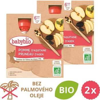 BABYBIO Jablko a slivka 2× (4× 90 g)