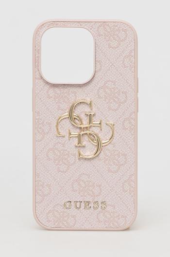 Puzdro na mobil Guess Iphone 14 Pro 6,1" ružová farba