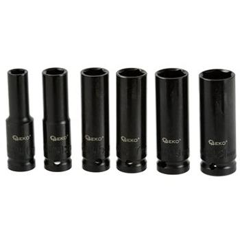 GEKO Rázové hlavice sada 6 ks, 1/2 10 – 21 mm, dĺžka 77 mm, GEKO (G10500)