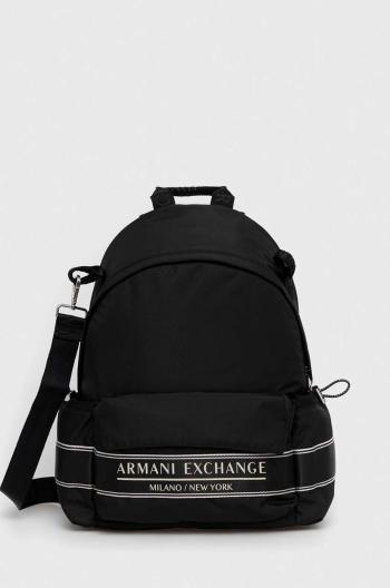 Ruksak Armani Exchange pánsky, čierna farba, veľký, s potlačou