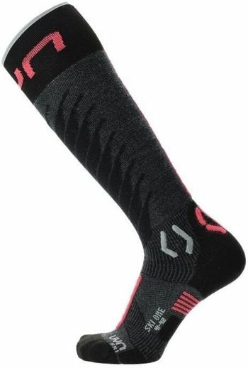 UYN Lady Ski One Merino Socks Anthracite/Pink 41-42