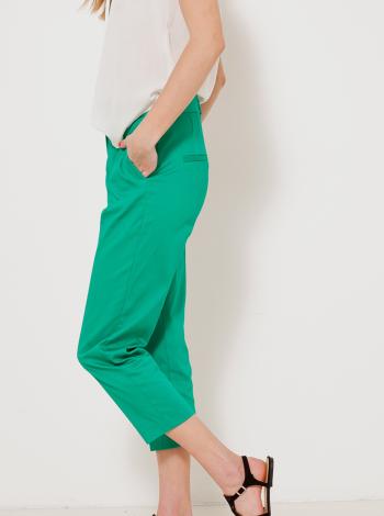 Zelené straight fit nohavice CAMAIEU