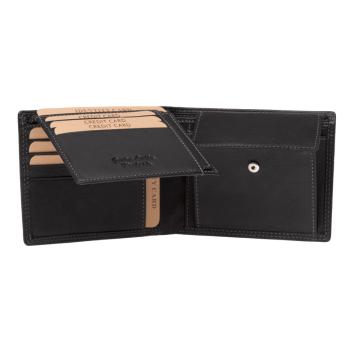 Lagen Pánska peňaženka kožená LG1789 Čierna