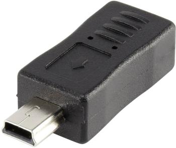 USB adaptér RENKFORCE 1x miniUSB 2.0 zástrčka ⇔ 1x microUSB 2.0 zásuvka, čierna
