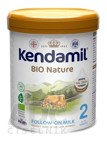 KENDAMIL 2 Organic, BIO Nature následná dojčenská mliečna výživa s DHA (6 - 12 mesiacov) 1x800 g