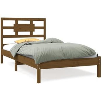 Rám postele medovo hnedý masívne drevo 90 × 200 cm, 3105653